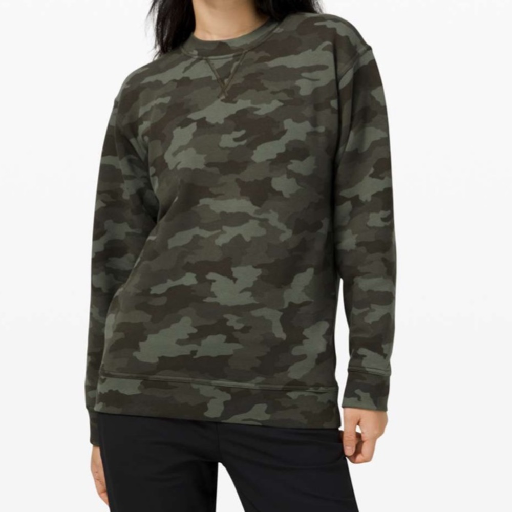 lululemon athletica Camouflage Sweatshirt - Green and Black